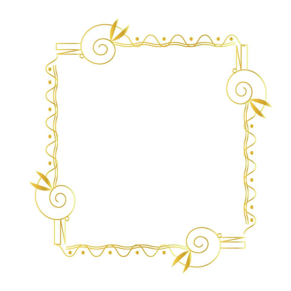 abstract creative floral decorative border frame vector