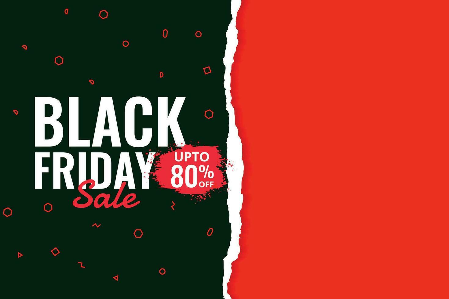 black friday sale background in torn paper style vector