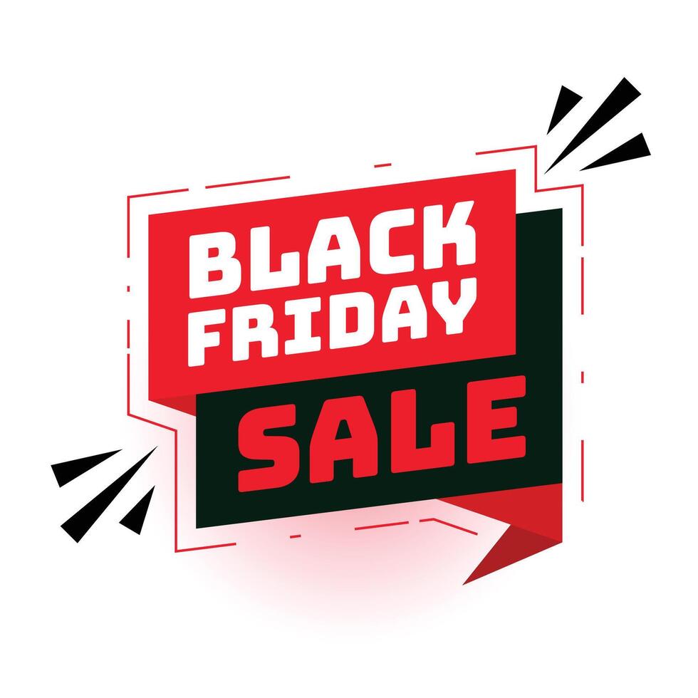 modern style black friday tag in flat colors vector