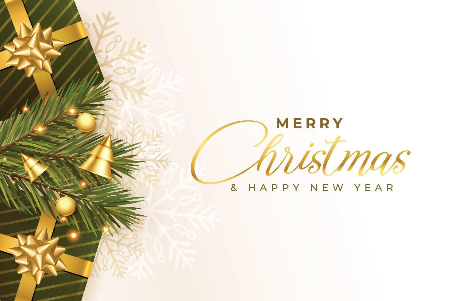 merry christmas beautiful 3d festival greeting design vector