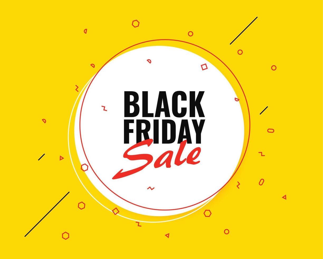 black friday yellow memphis style sale background vector