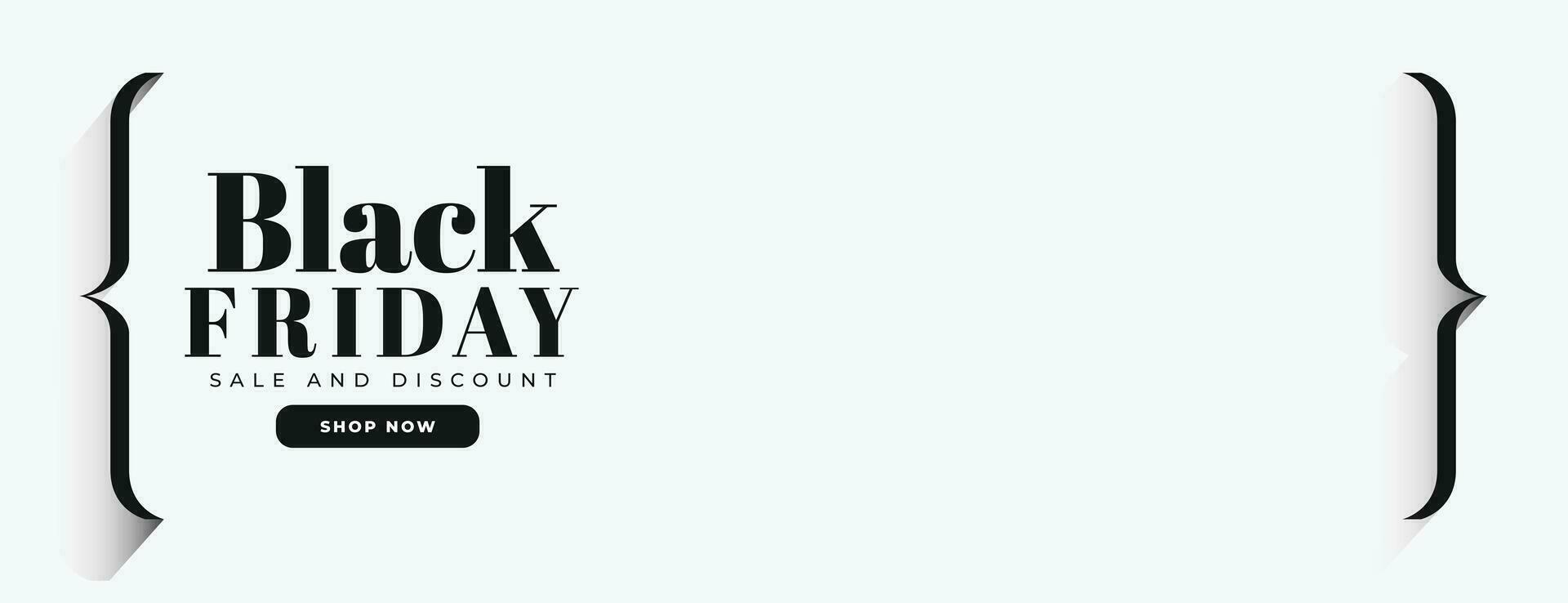 minimalista estilo negro viernes rebaja clásico amplio bandera vector