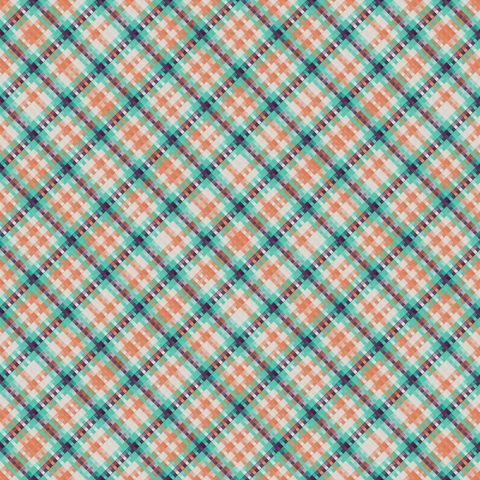 Tartan plaid pattern with texture and summer color. vector
