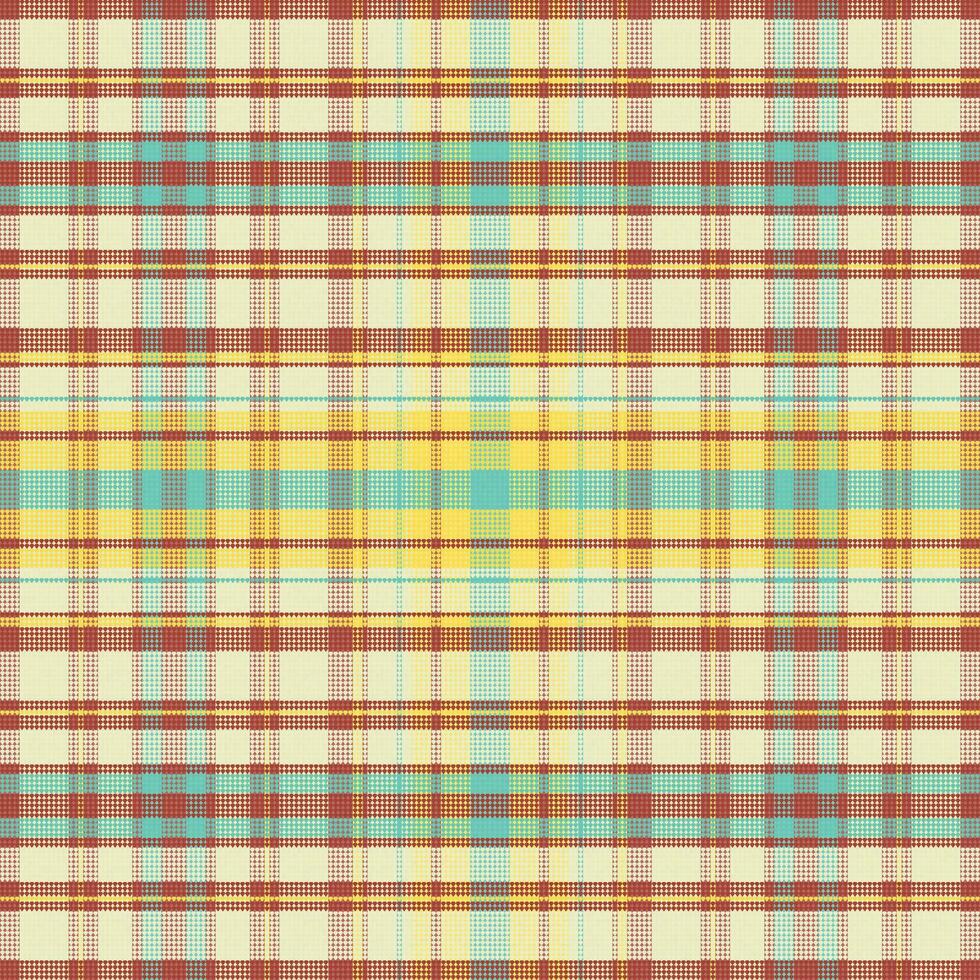 Tartan plaid pattern with texture and summer color. vector