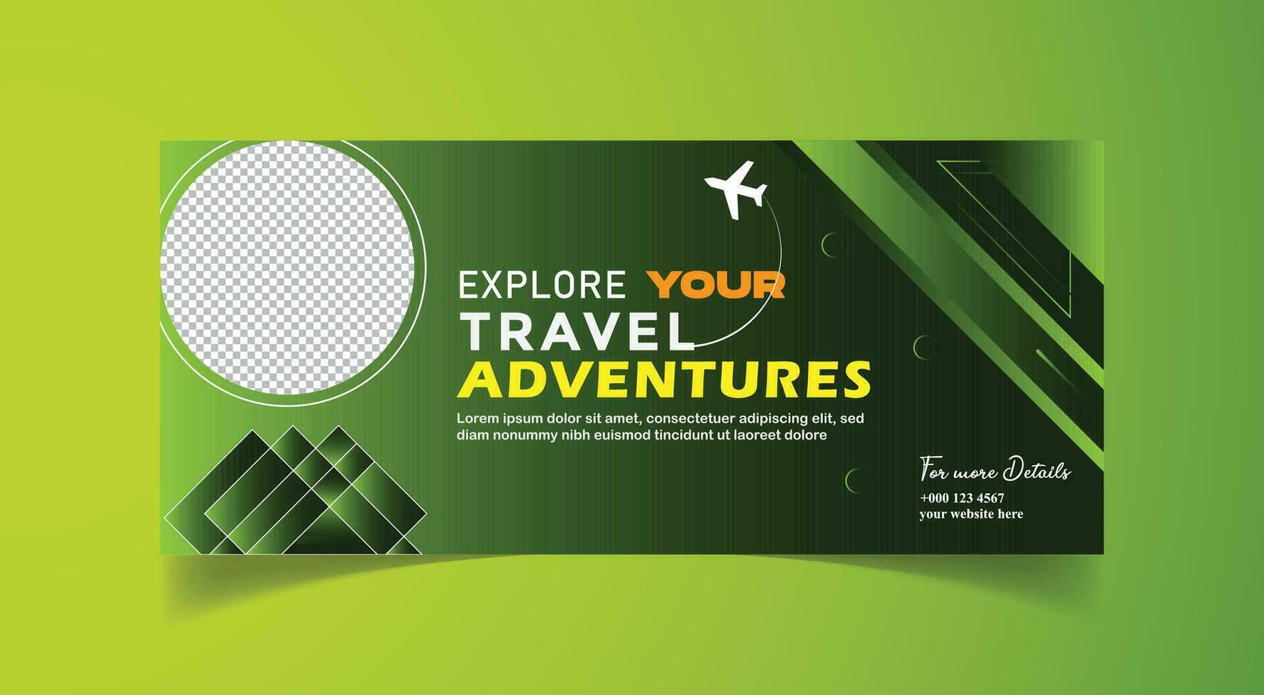 Vector Flat design travel agency Social media cover template