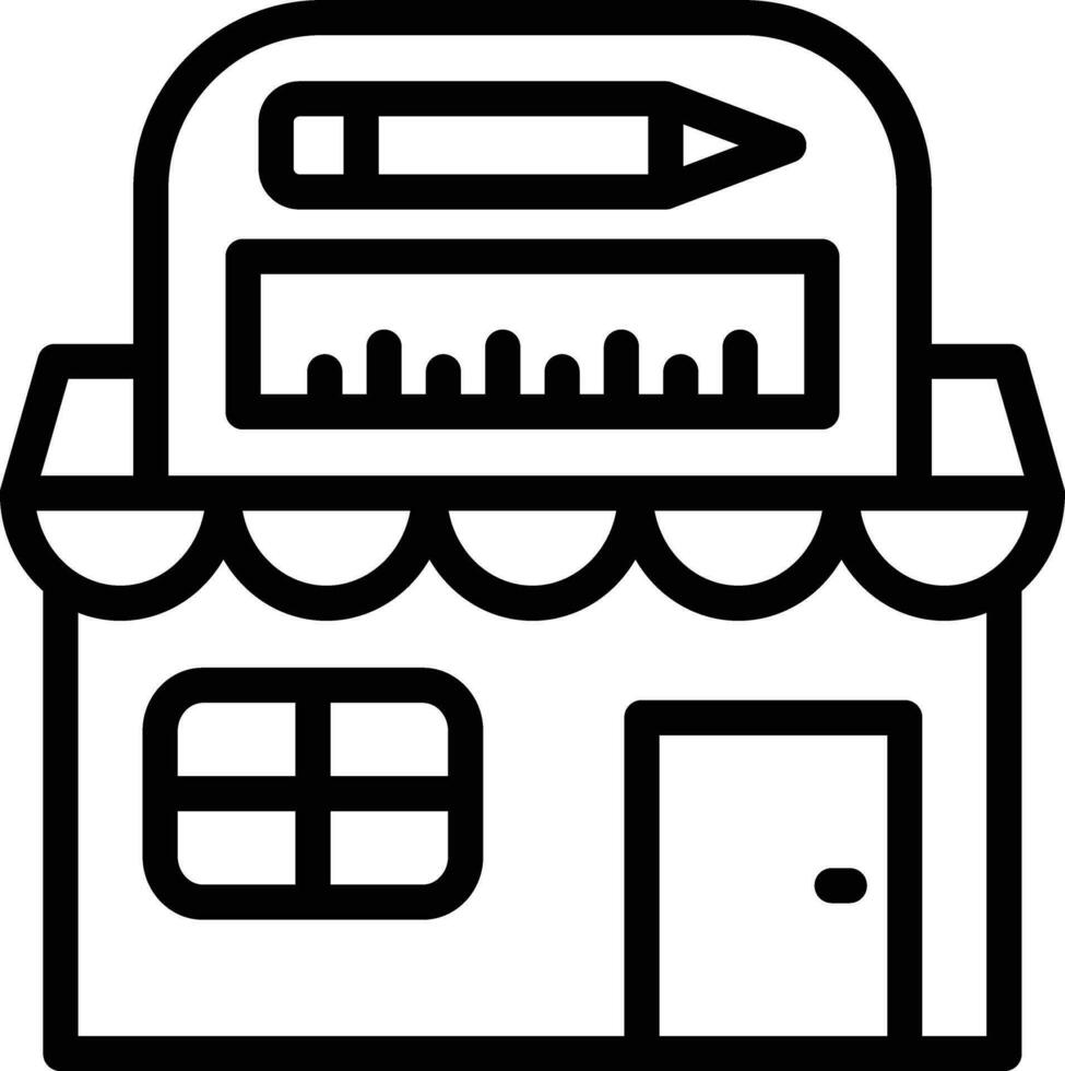 Stationery Shop Vector Icon