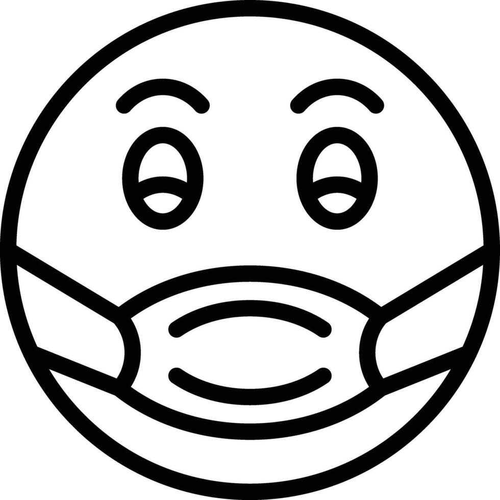 Face with Medical Mask Vector Icon