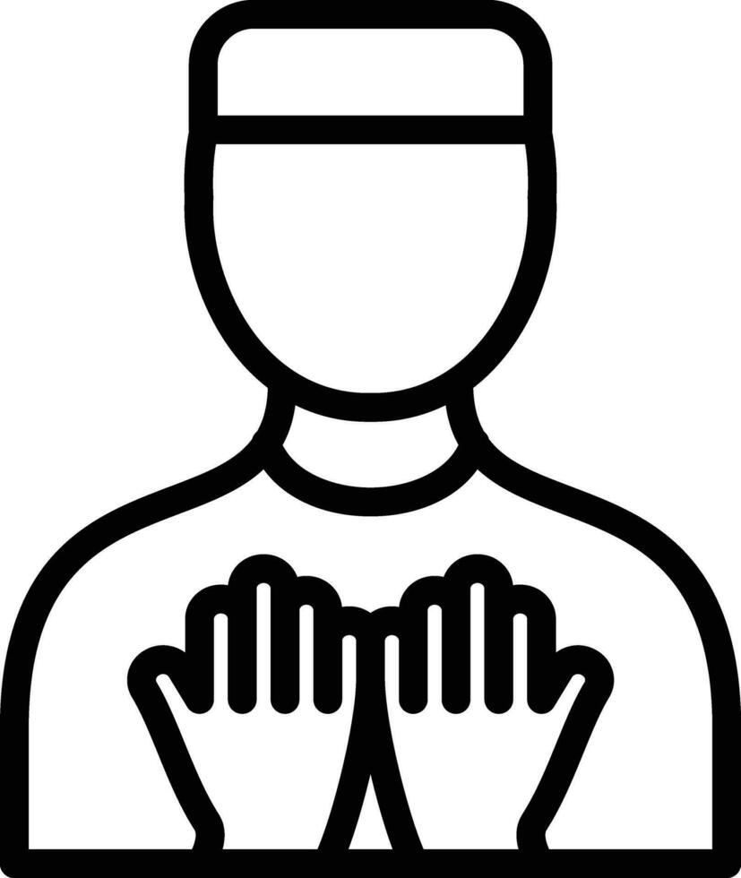 Muslim Praying Vector Icon