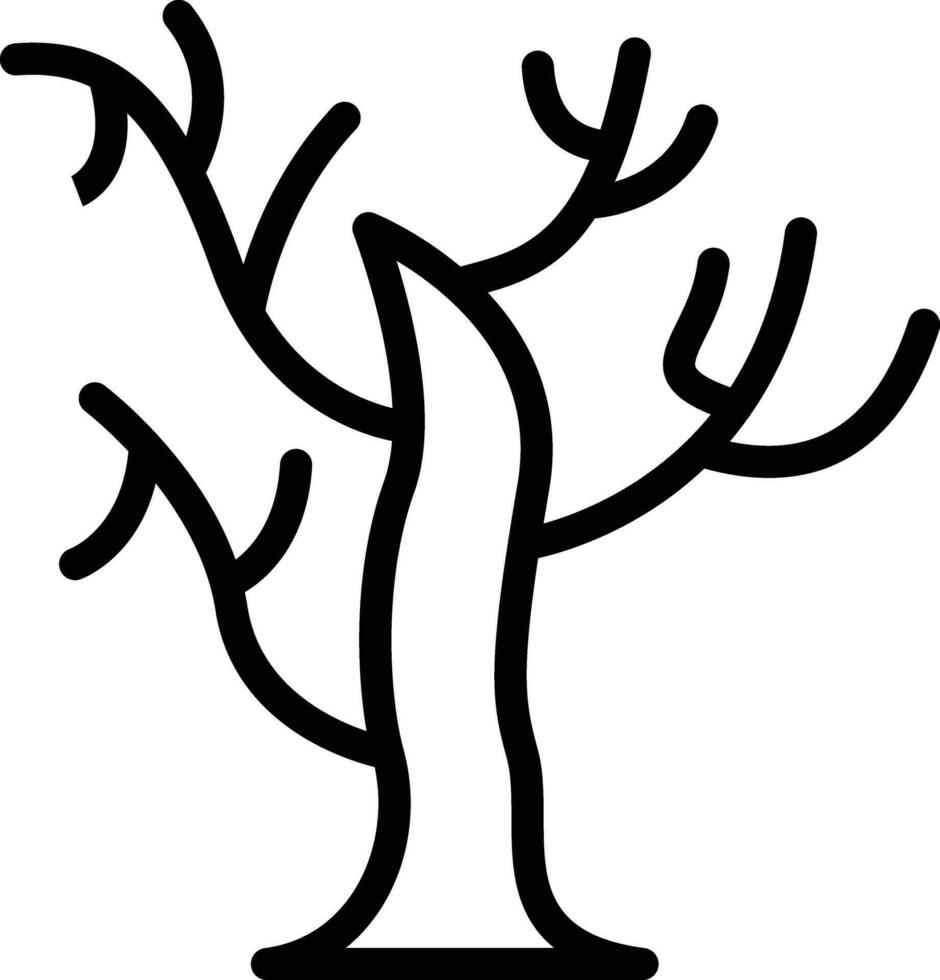 icono de vector de árbol seco