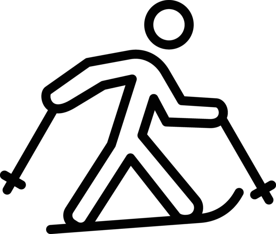 Skiing Vector Icon