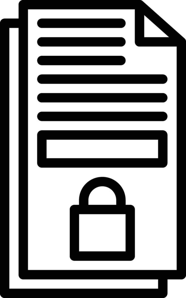 Document Locked Vector Icon
