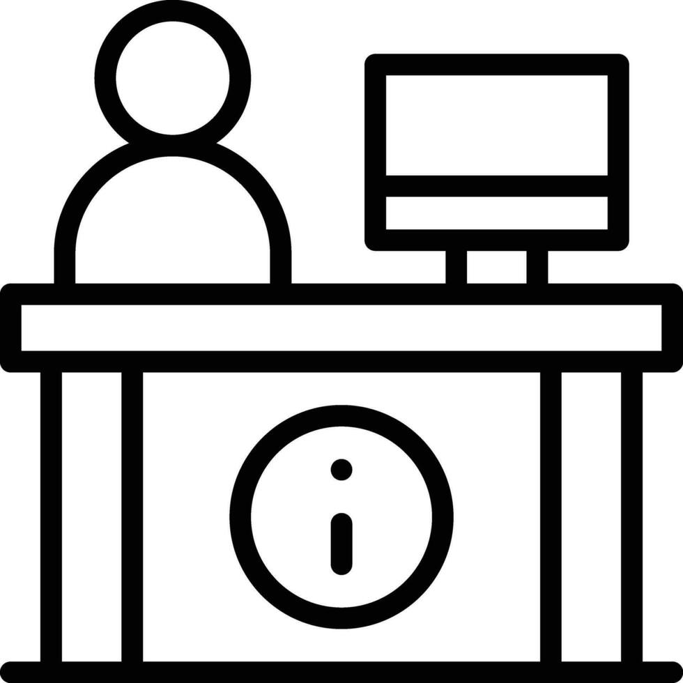 Information Desk Vector Icon