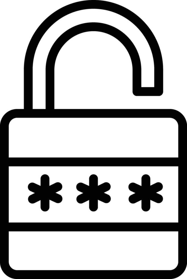 Number Padlock Vector Icon
