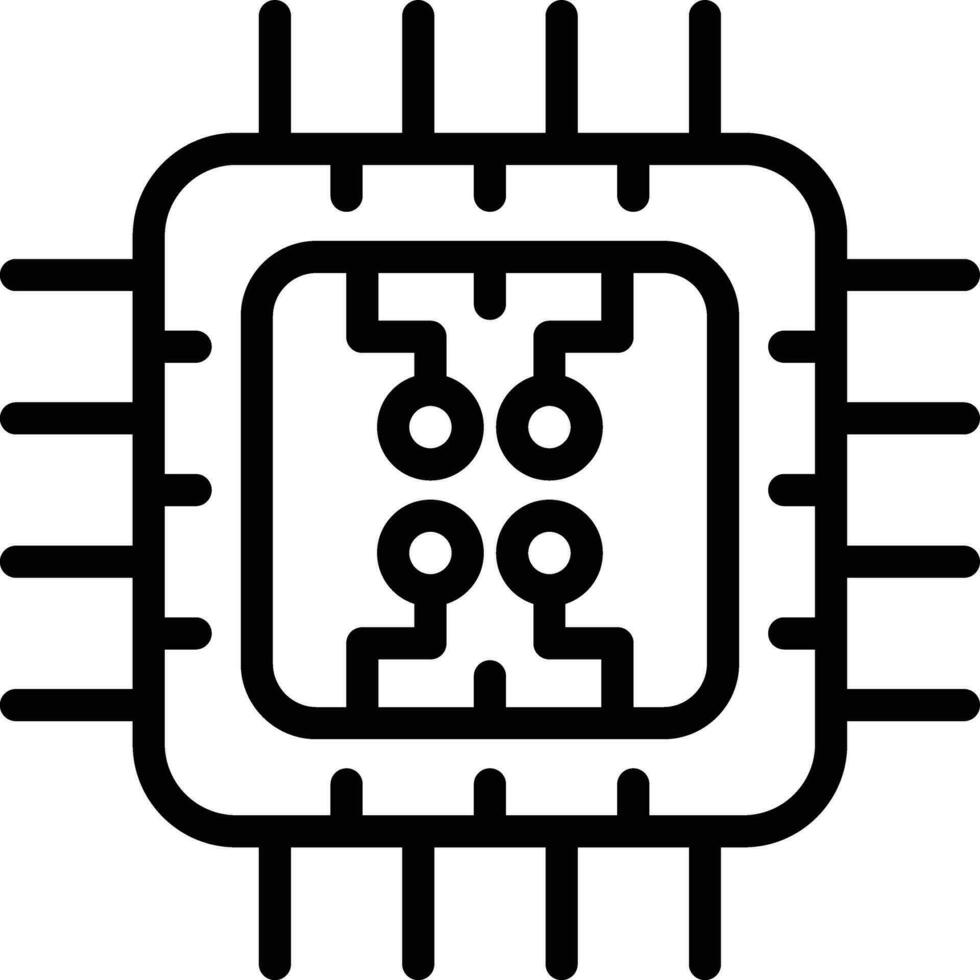 icono de vector de cpu