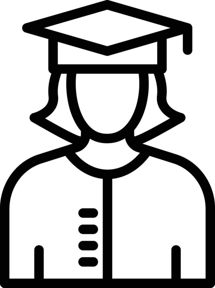 Graduated Lady Vector Icon