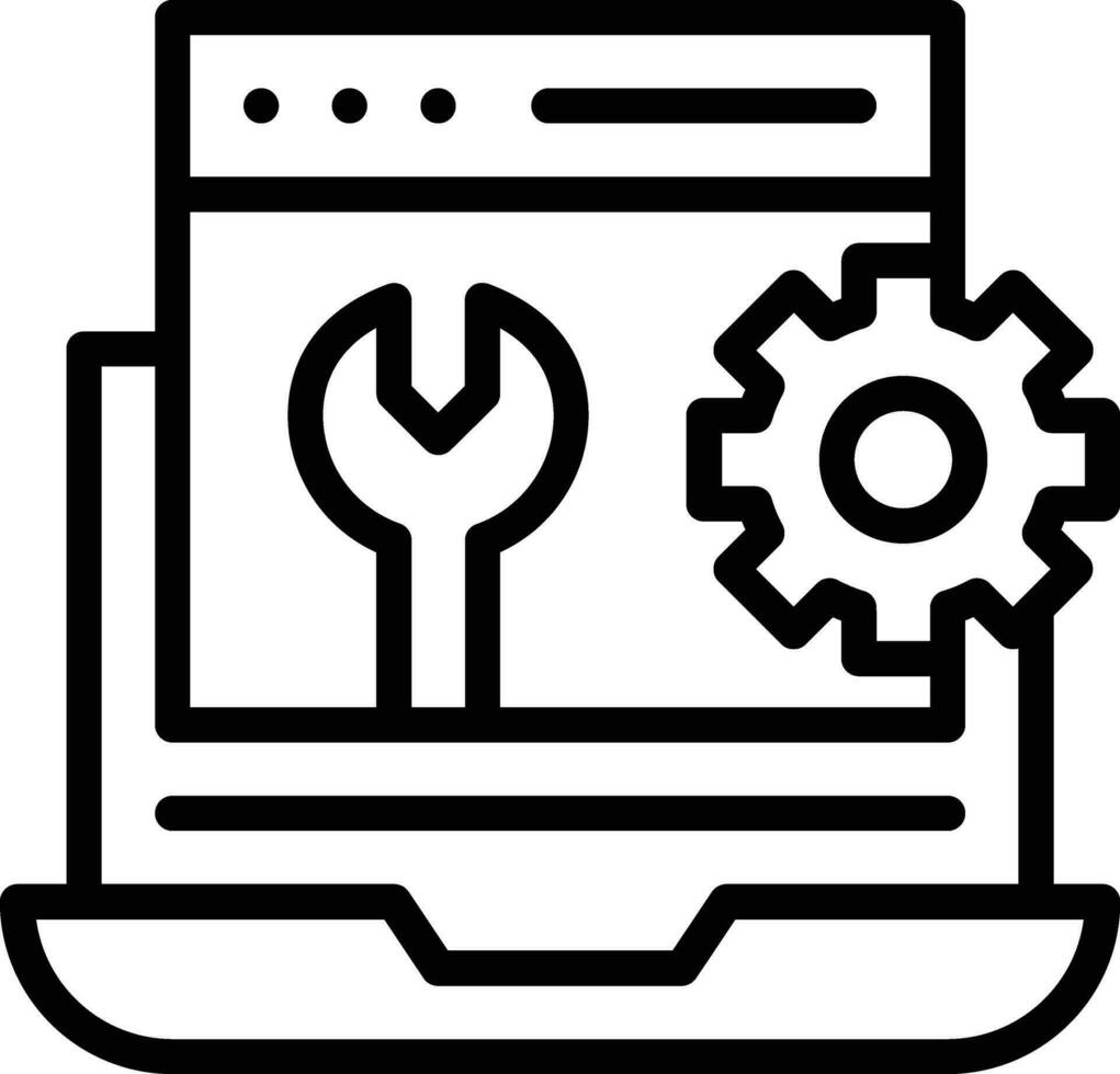 Web Maintenance Vector Icon
