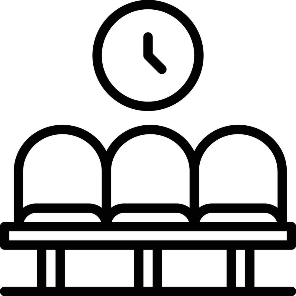 Airport Waiting Room Vector Icon