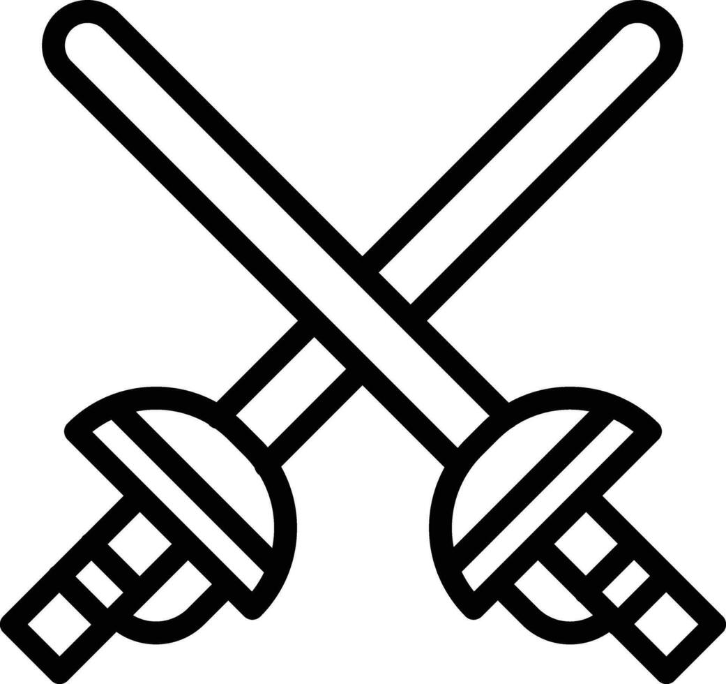 Fencing Sports Vector Icon