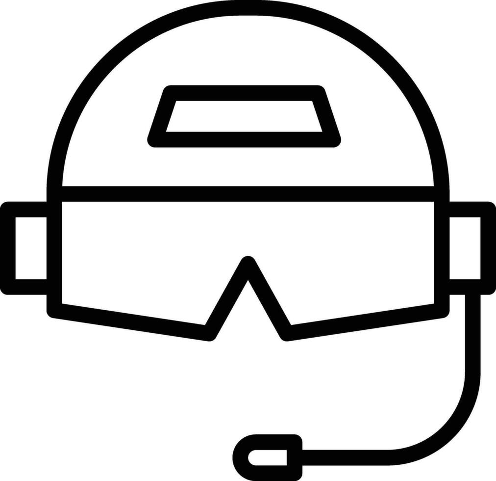 piloto casco vector icono