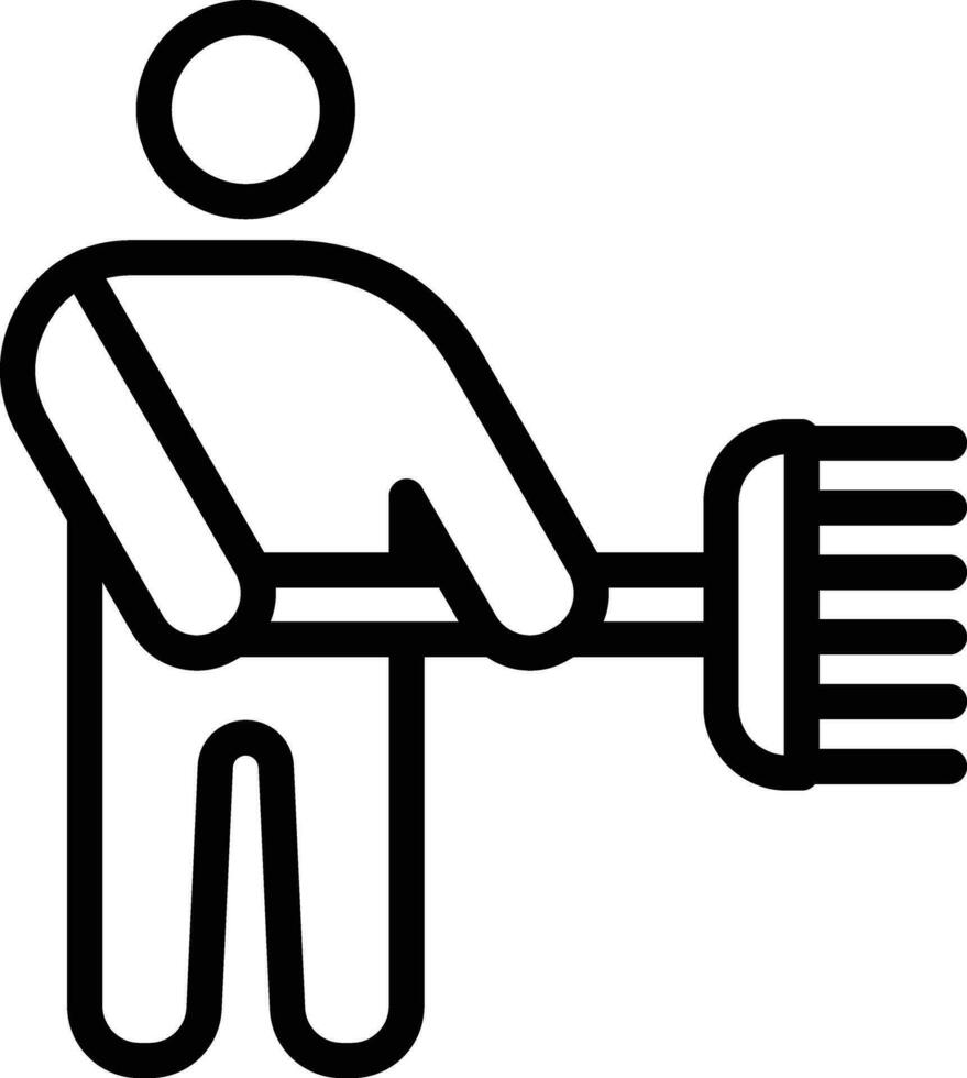 Man Holding Mop Vector Icon