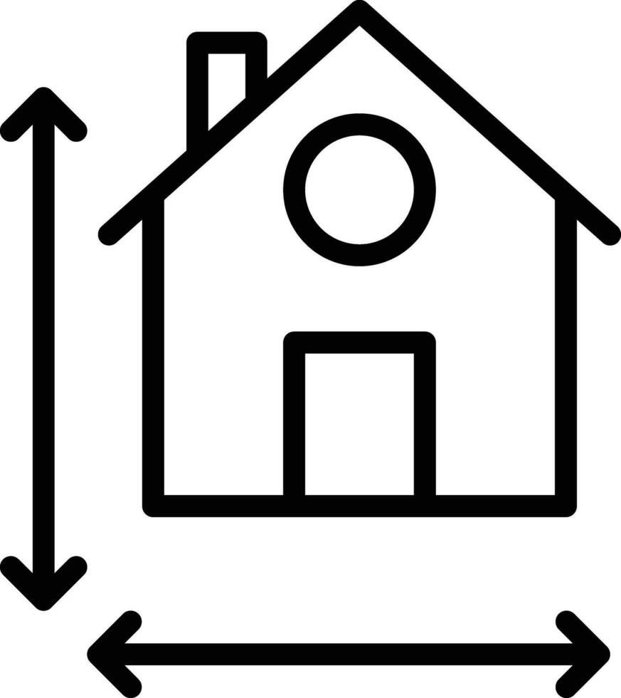 House Measurement Vector Icon