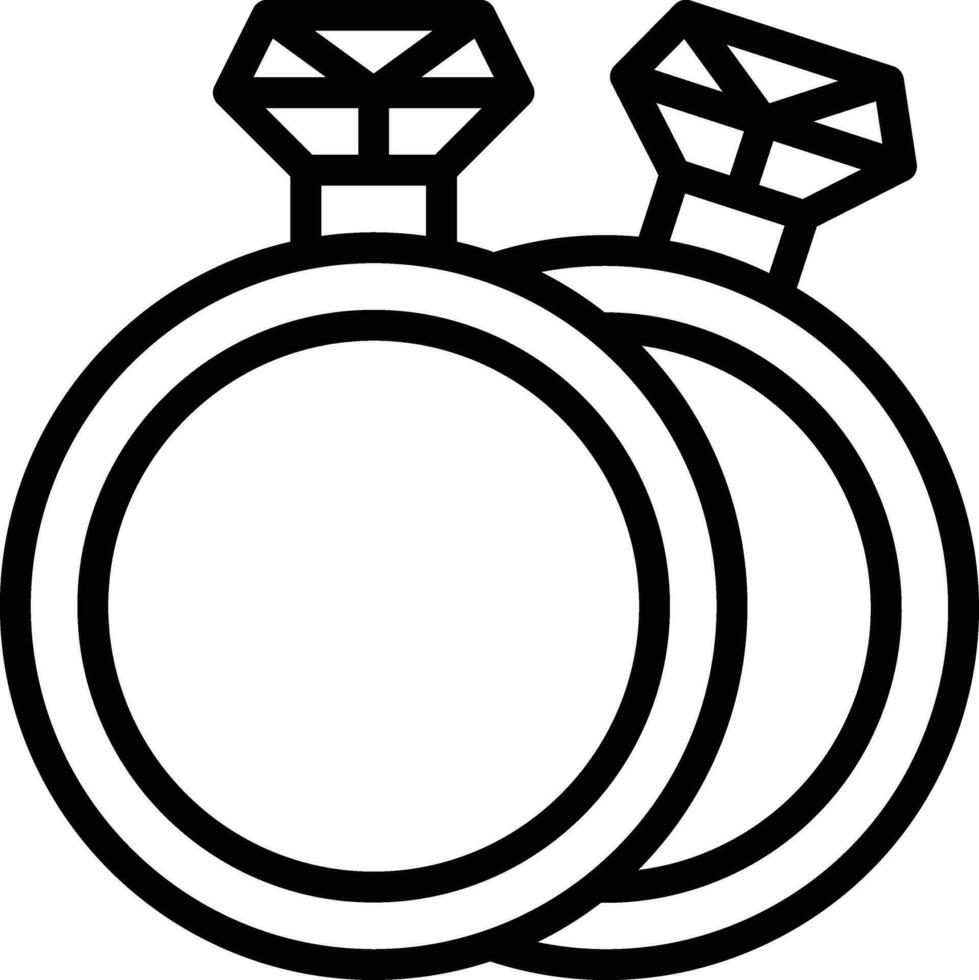 icono de vector de anillo de diamante