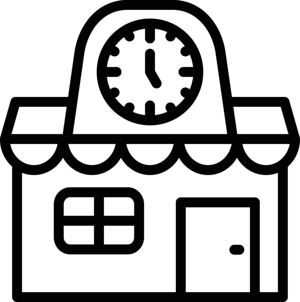 reloj tienda vector icono