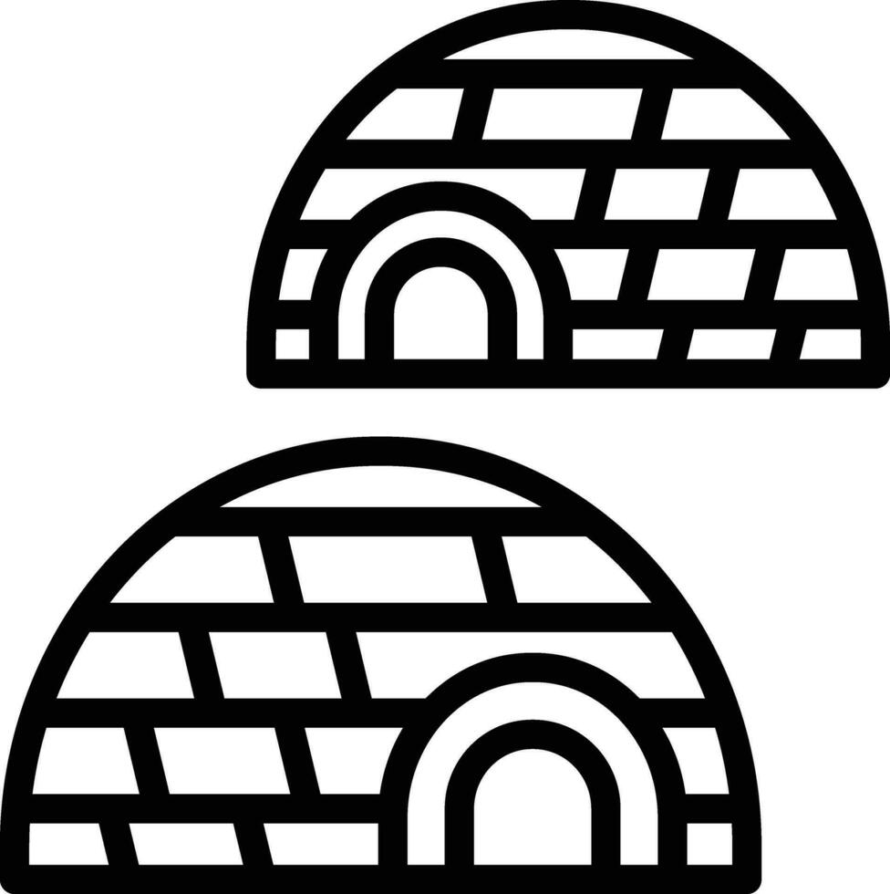 Igloo Landscape Vector Icon