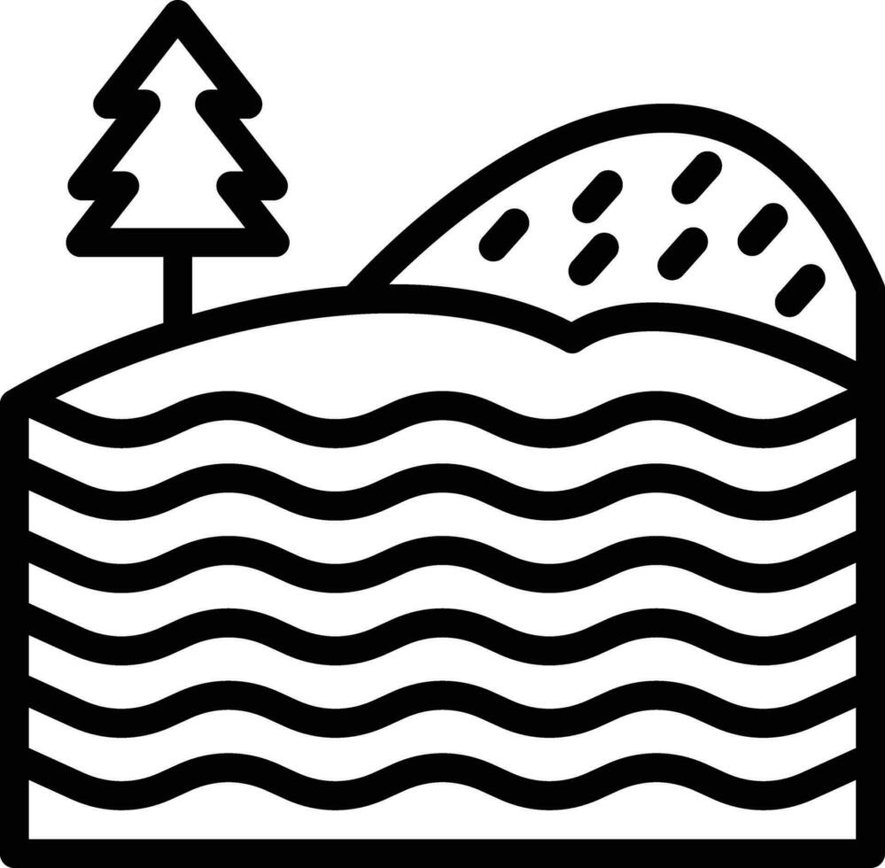 lago paisaje vector icono