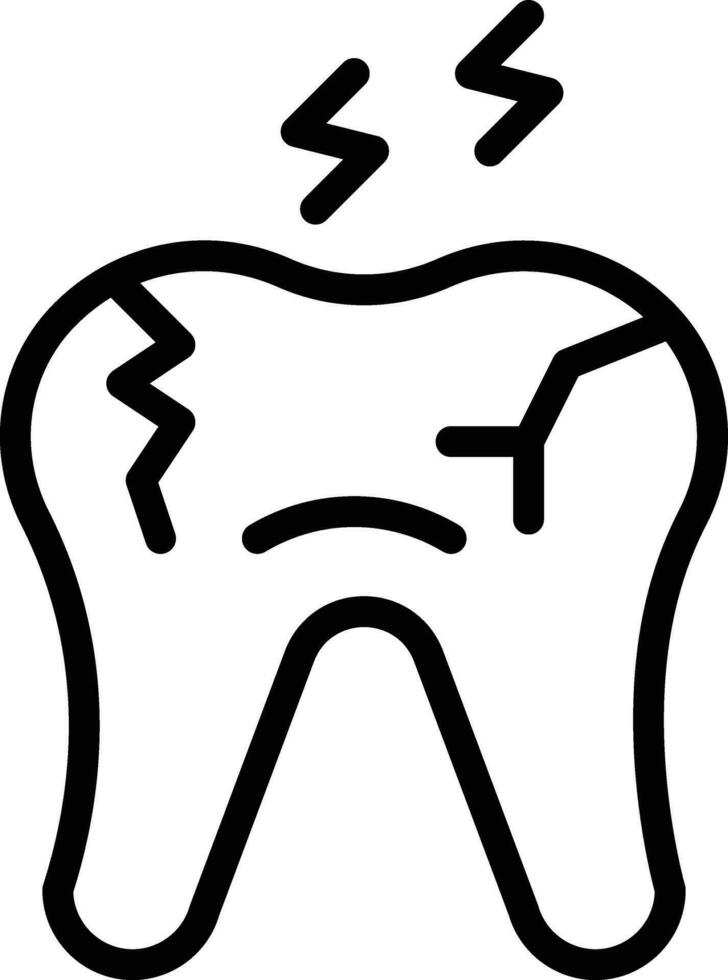 Tooth Decayed Vector Icon