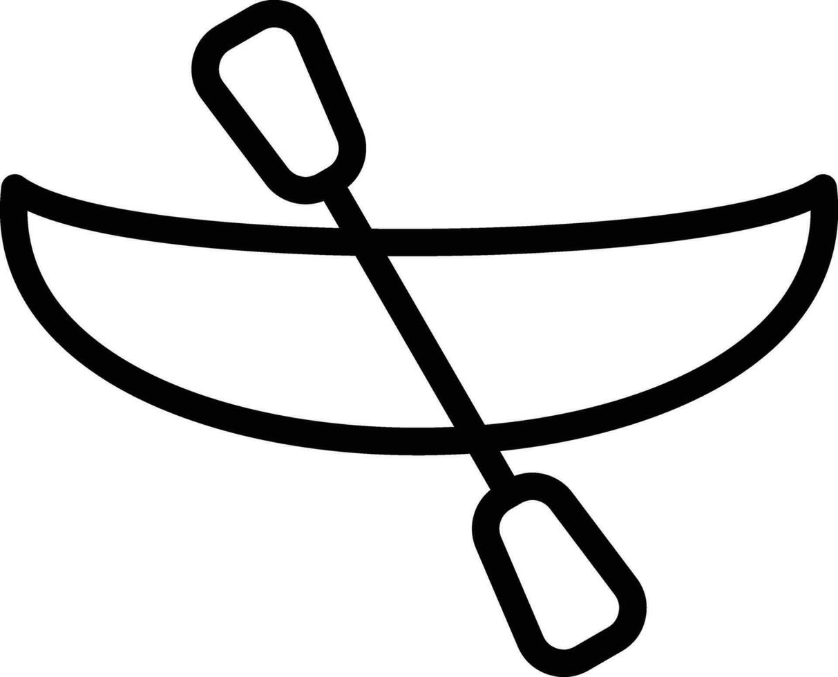 icono de vector de canoa