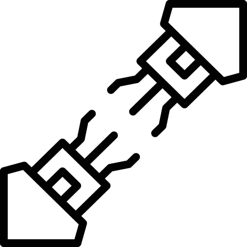 conectando alambres vector icono