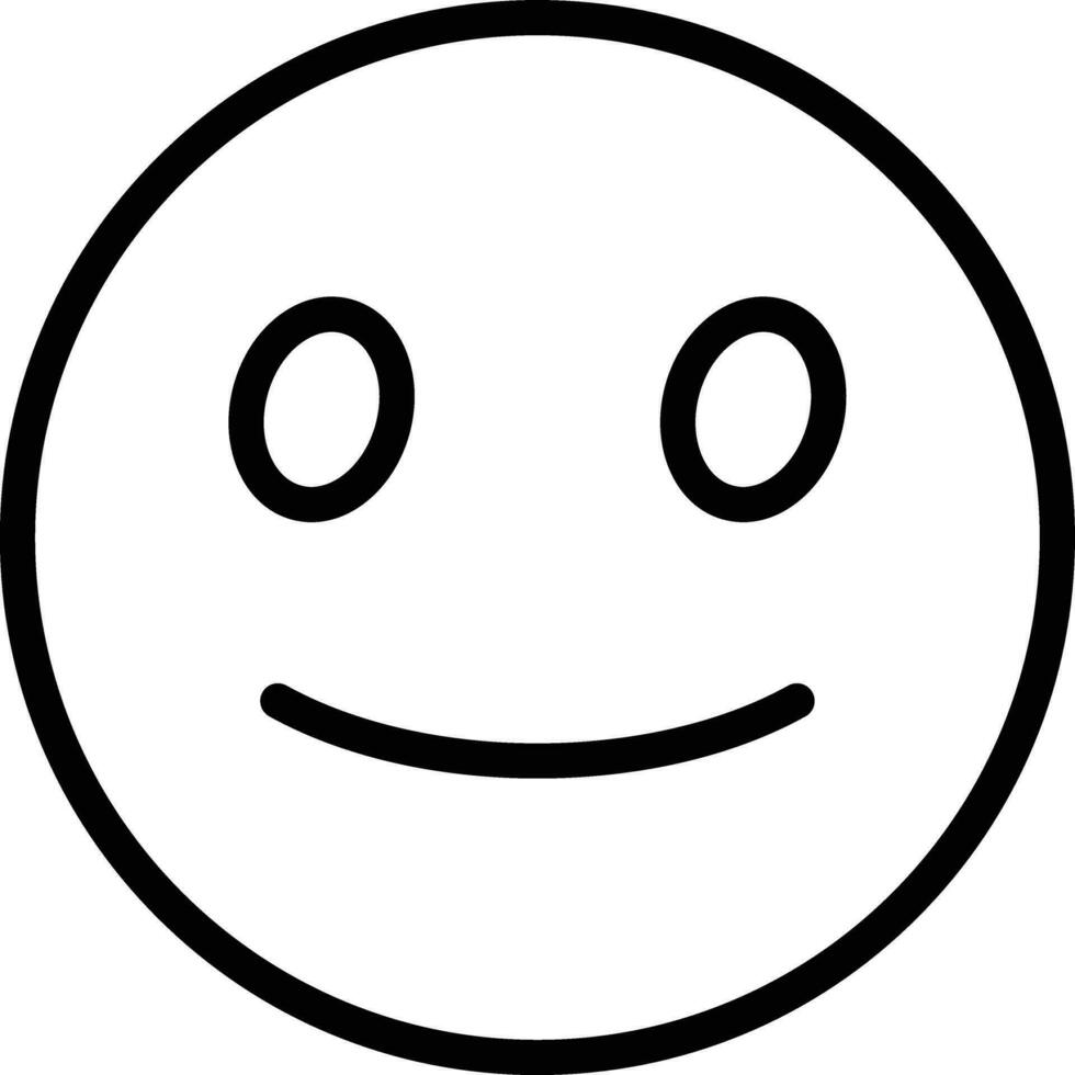 Slightly Smiling Face Vector Icon