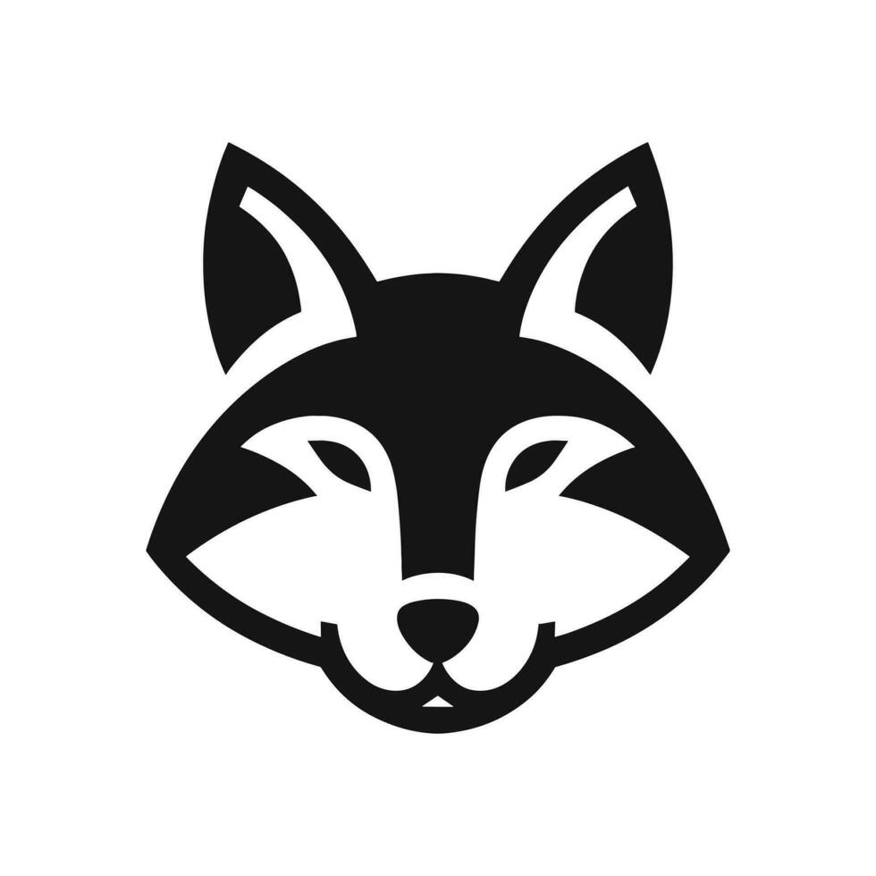 Sleek and Striking Wild Fox Silhouette Logo Icon Symbol Mascot Vector Illustration
