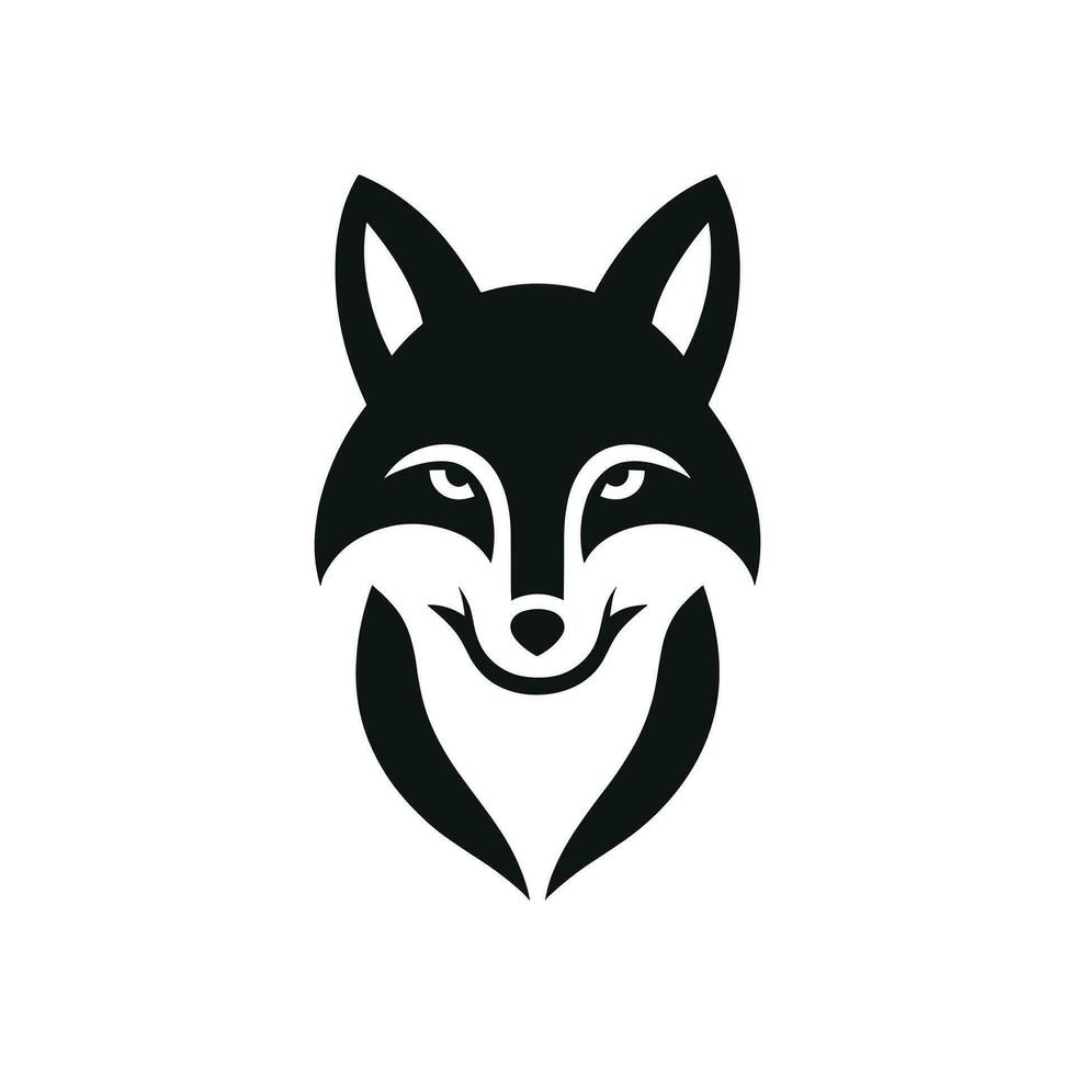 Vector Illustration Wild Fox Silhouette Logo Icon Symbol Mascot
