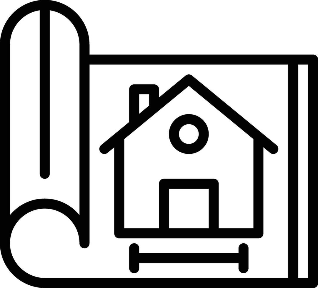 House Blueprint Vector Icon