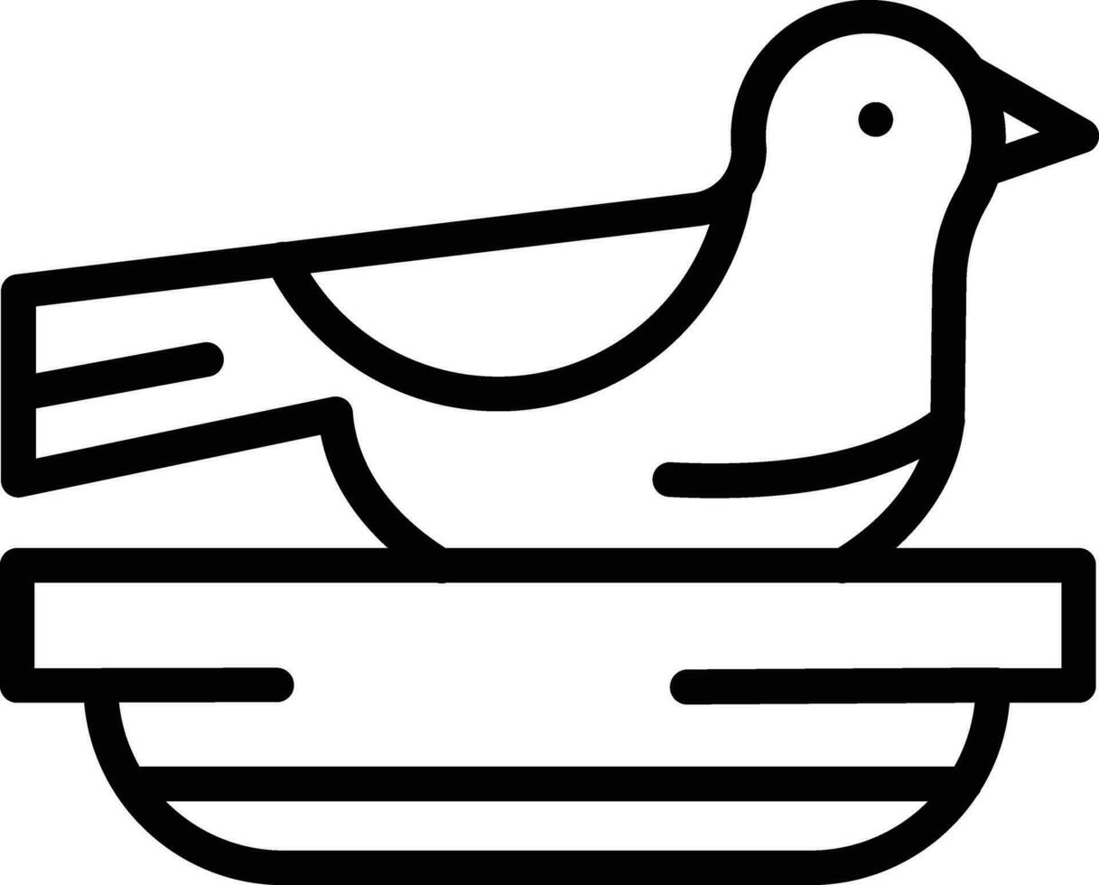 Brids in Nest Vector Icon