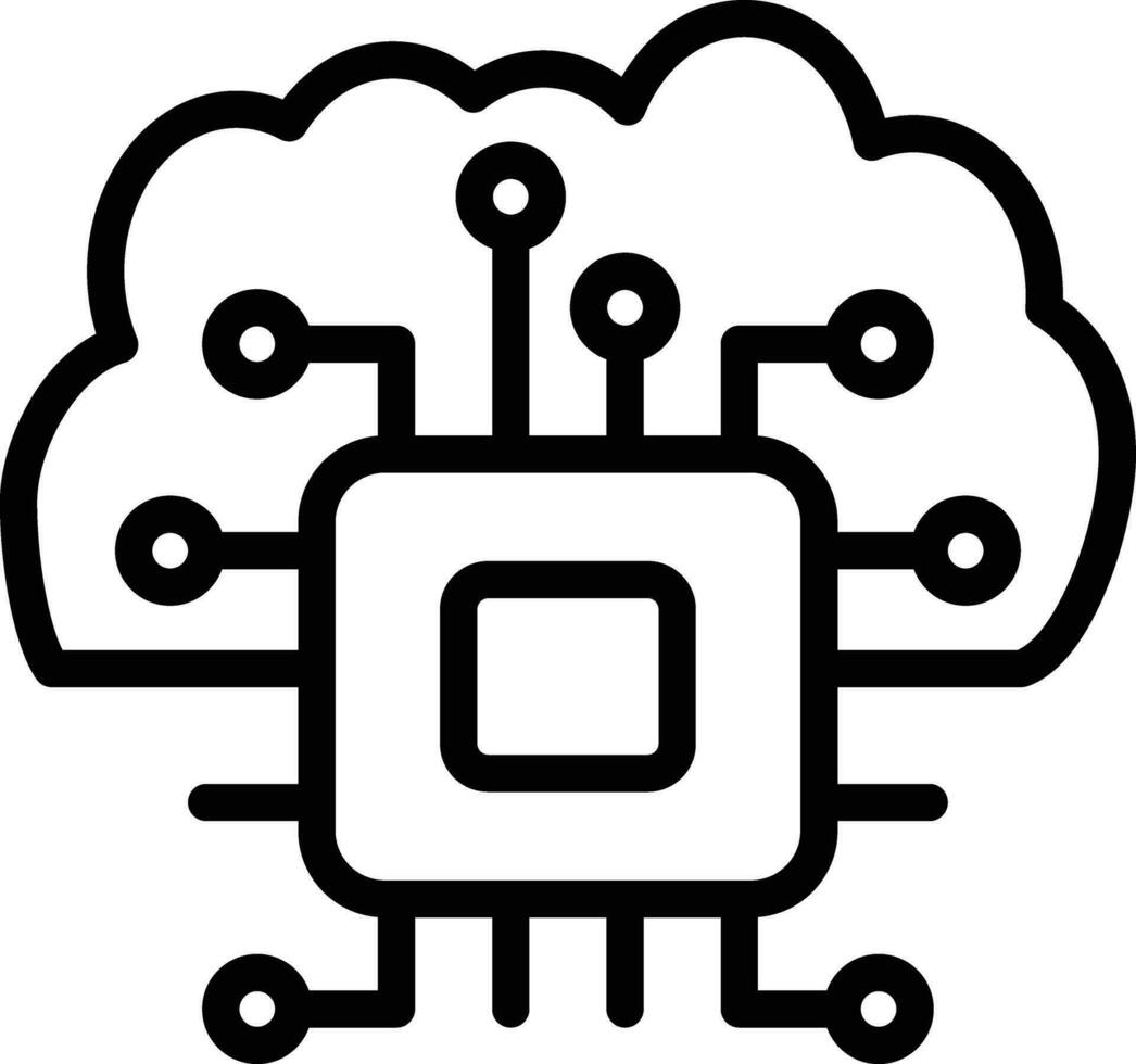 Cloud Based Architecture Vector Icon