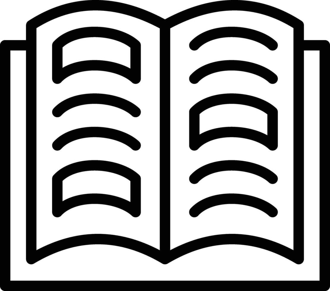 Open Book Vector Icon