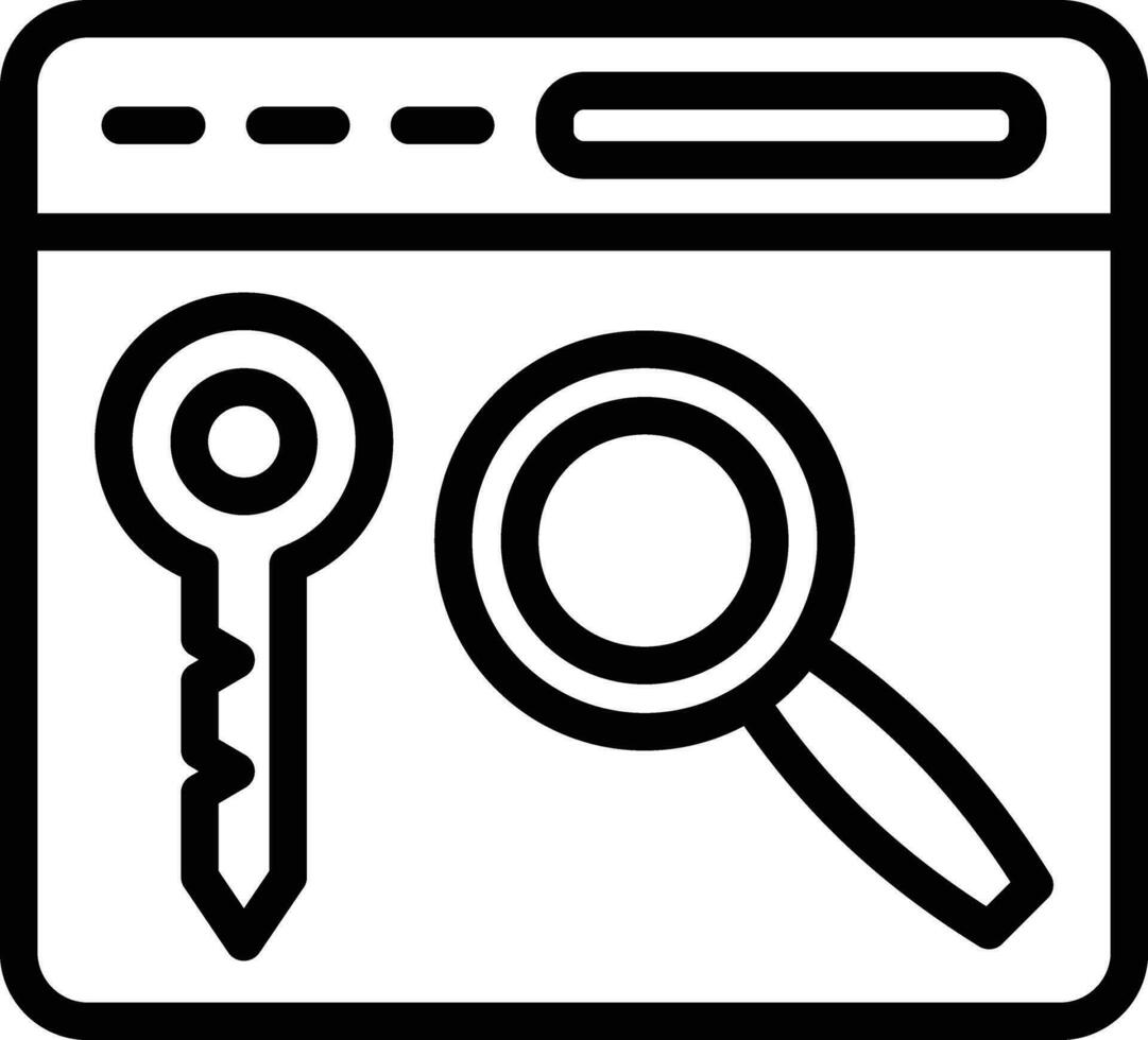 Keywords Search Vector Icon