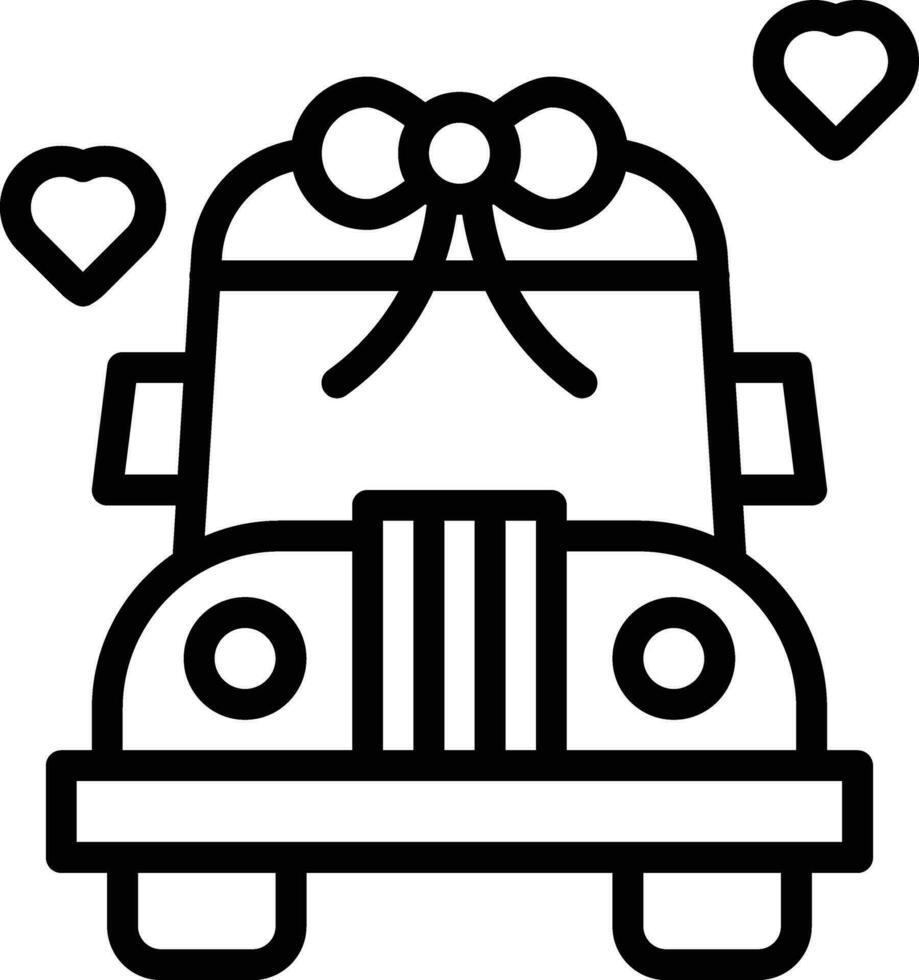 icono de vector de coche de boda