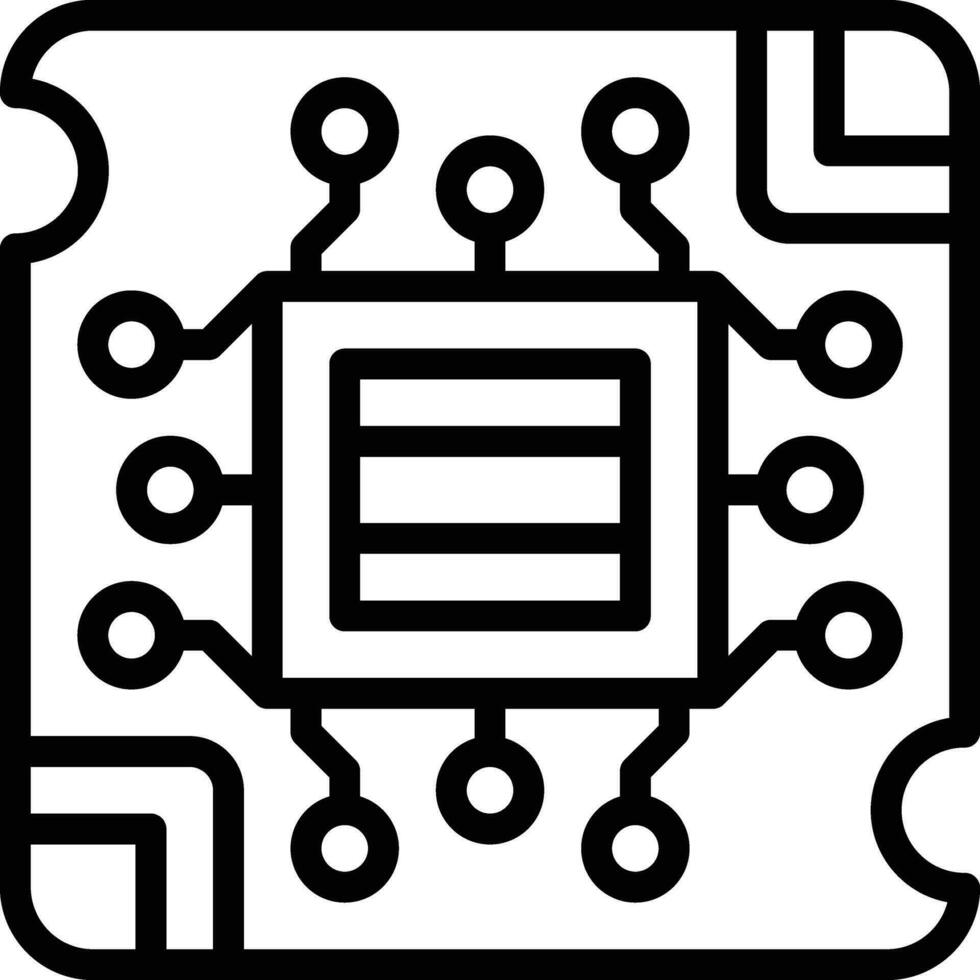 icono de vector de placa pcb