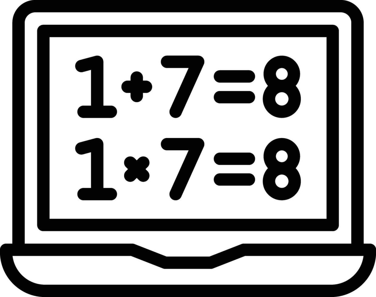 Online Maths Vector Icon