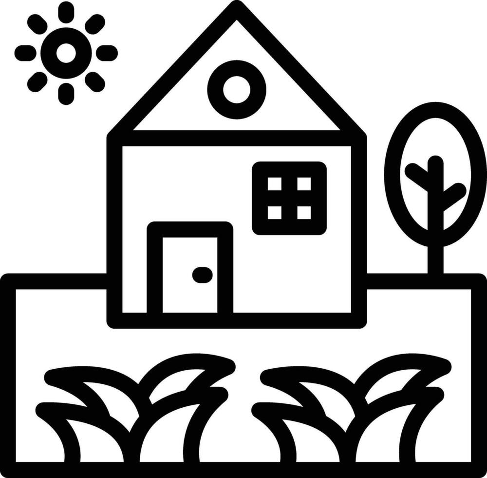 Home Landscape Vector Icon