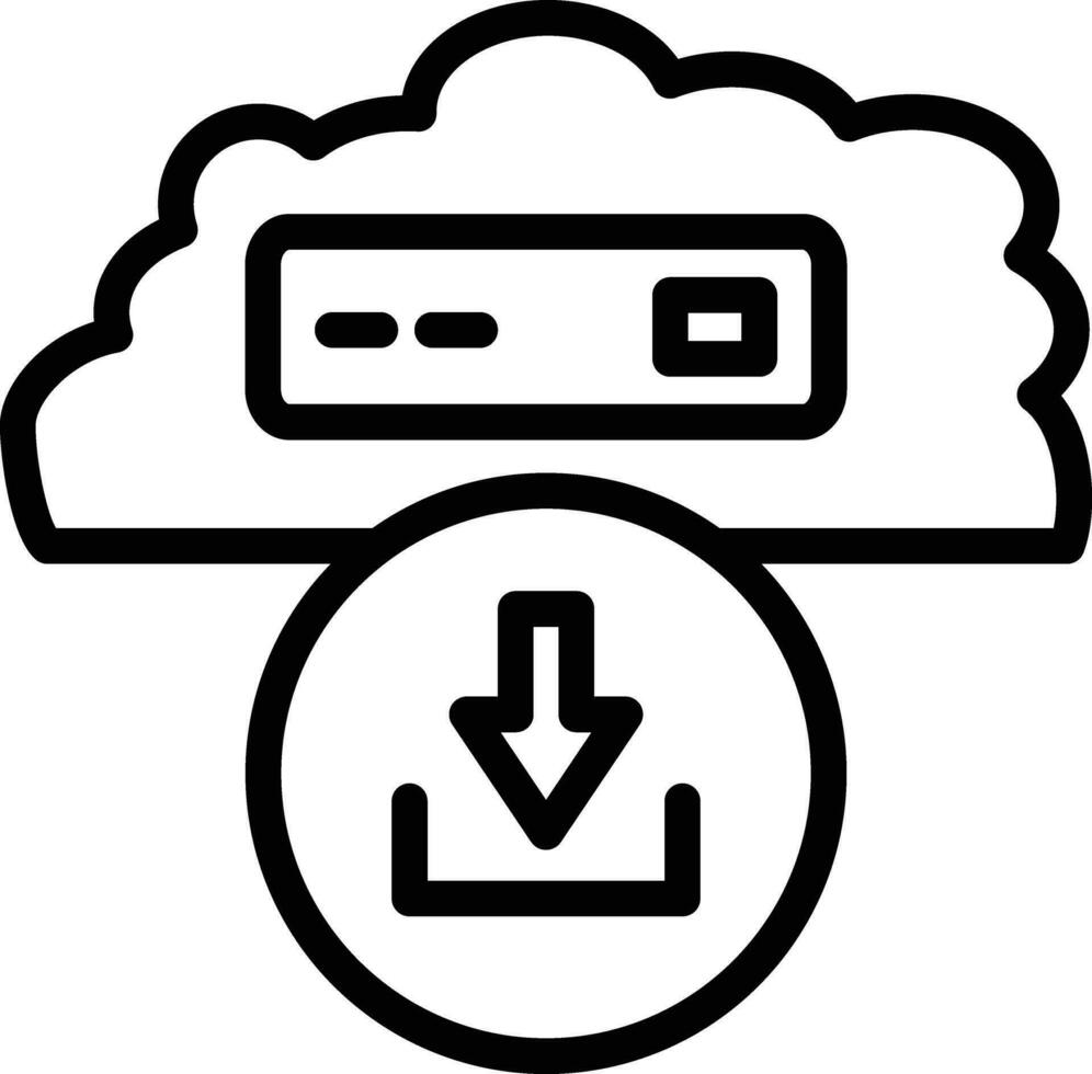Cloud Download Vector Icon