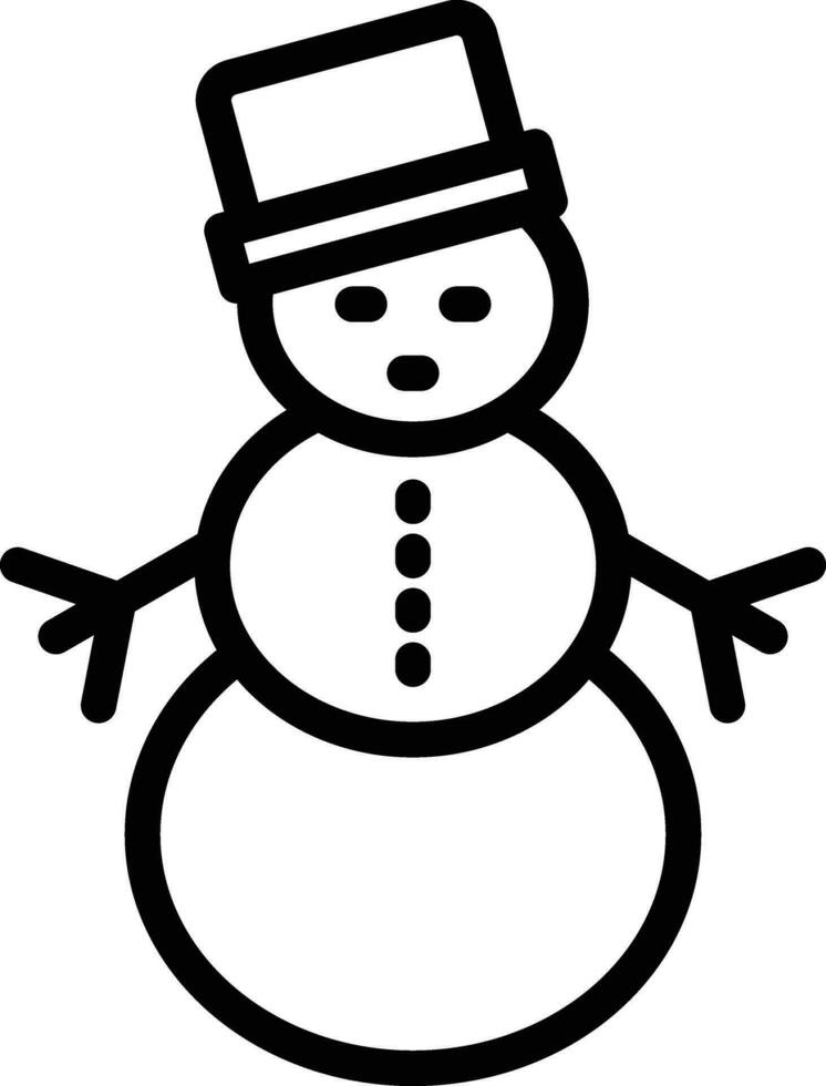 icono de vector de muñeco de nieve