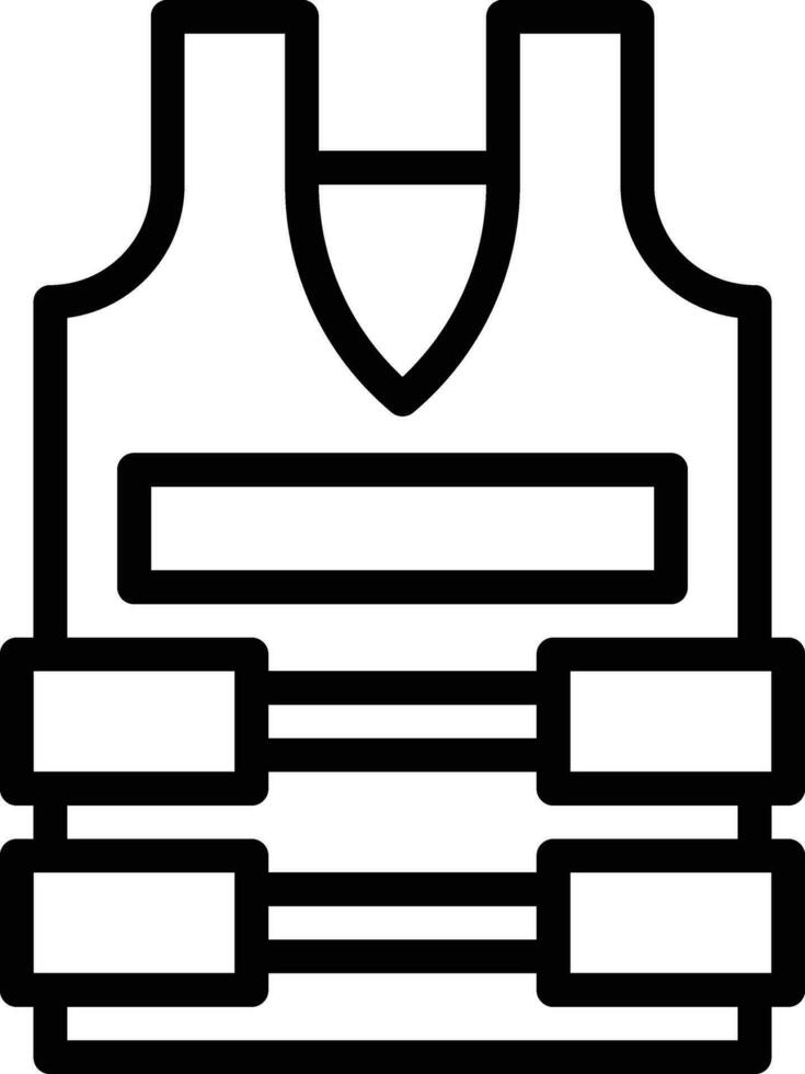 Bullet Proof Vest Vector Icon