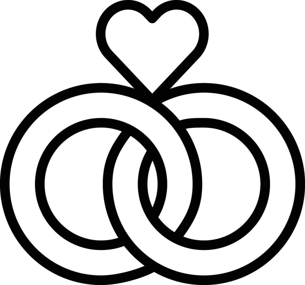 Wedding Rings Vector Icon