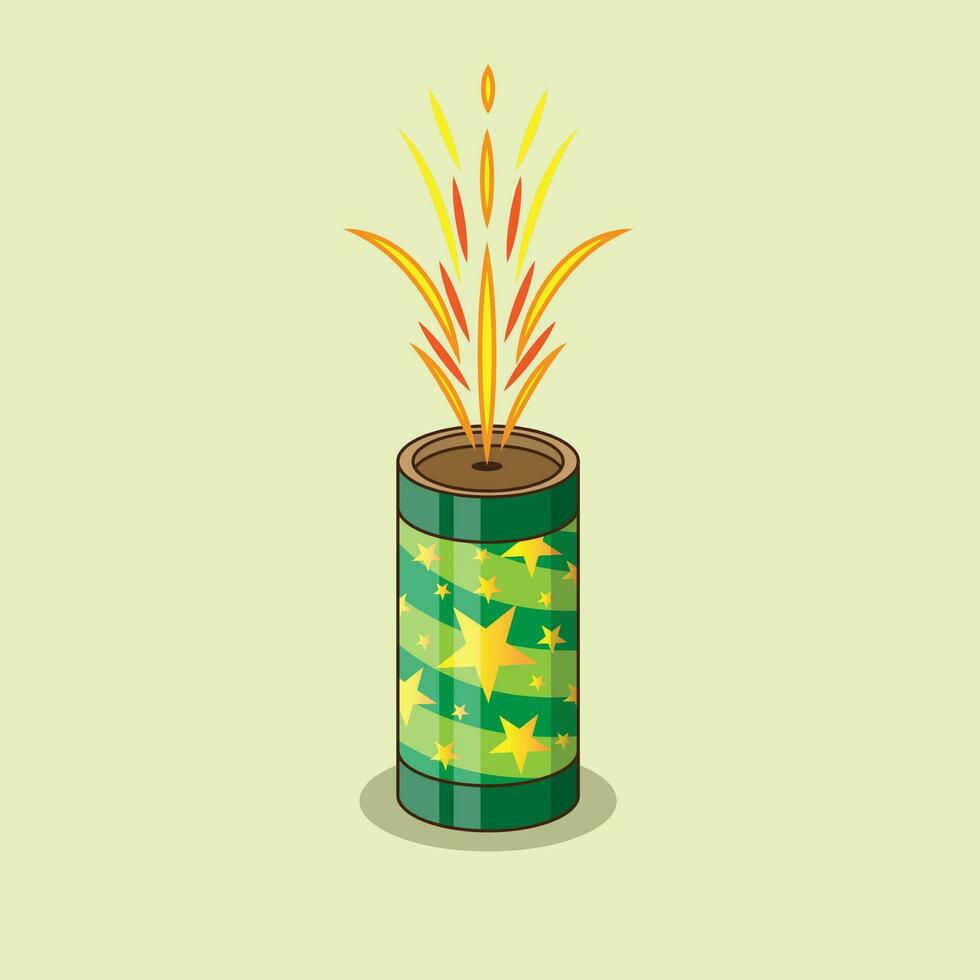 Firecracker Water Fountain Green vector