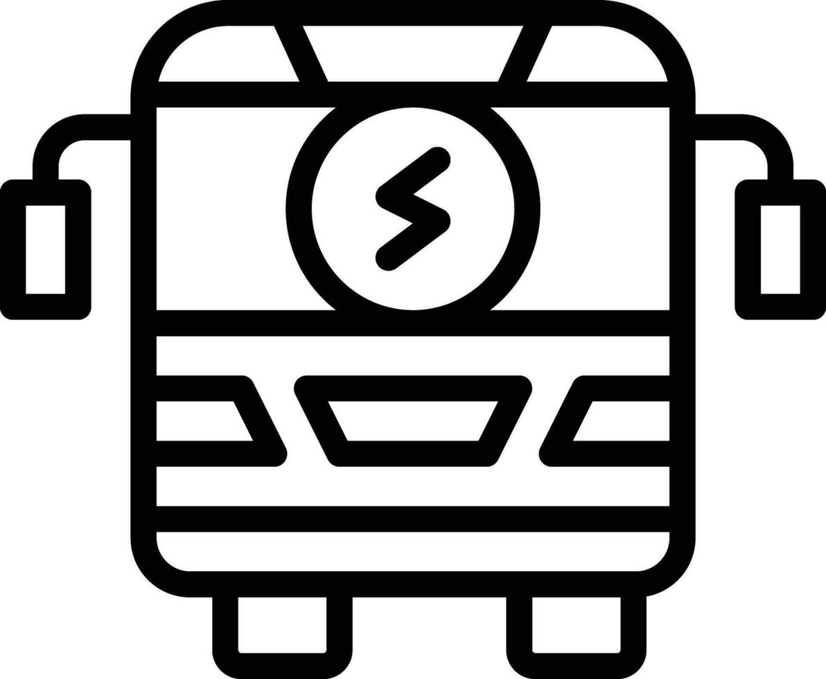 icono de vector de bus electrico